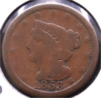 1853 HALF CENT G