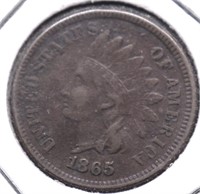 1865 INDIAN HEAD CENT XF DETAILS