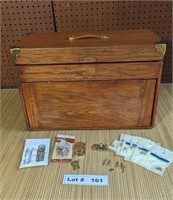 VINTAGE OAK MACHINIST TOOL CHEST WITH REPLACEMENT