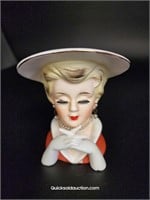 Rubens Vintage Lady Head Vase Japan # 494