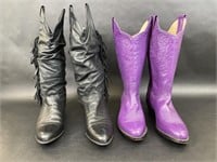 Panhandle Slim Purple Boots, Capezio Black Boots