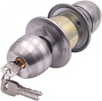 JunJiaEntrance Knob Set Satin Chrome , Round Door