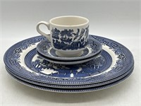 Vintage England Churchill Blue Willow Lot