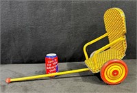 J. Chein Co. Tin Litho Doll Buggy Pull Cart