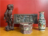 Chinese Carvings And Pottery