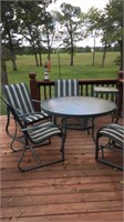 Patio Set - Table, 3 Stationary Chairs, Rocker