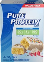 Sealed- PURE PROTEIN BIRTHDAY CAKE VALUE PACK 6/50