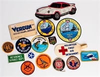 Vintage Lot USS Hull, Sports Car Cloth Patches +