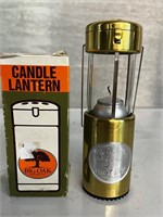 Brass candle lantern big oak vintage