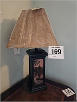 Canoe lamp - new w/ small nick 29" t