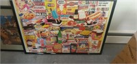 Nostalgic food framed puzzle.