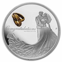 2023 Australia 1 Oz Silver Wedding Congrats Proof