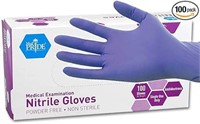 MedPride Powder-Free Nitrile Exam Gloves, Large, L