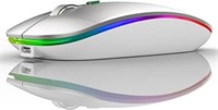 Uiosmuph LED Wireless Mouse, G12 Slim Rechargeable