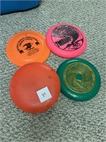 Lot of four frisbees