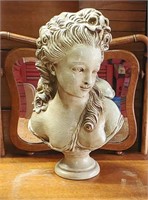 NUDE VICTORIAN WOMAN PEDESTAL BUST, NO SHIPPING