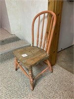 Rustic painted spindle back chair