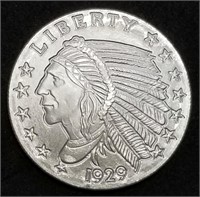 1/4oz .999 Silver 1929 Indian Head Round BU