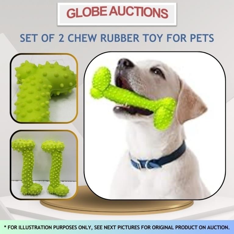 SET OF 2 CHEW RUBBER TOY FOR PETS