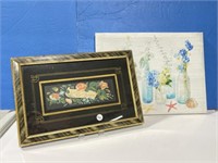 Canvas Art (flowers in vases) and Framed " After