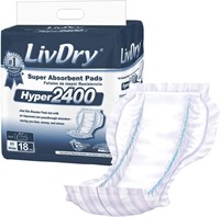 SEALED-LivDry Hyper 2400 Incontinence Pads