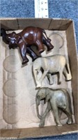 wooden elephants
