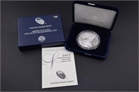 2017-W U.S. Proof Silver Eagle - Box & COA