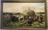 G. Wilson, Oil on Canvas "Harvest Time"