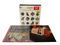 14 - Christmas Music Vinyl Records w/ Elvis