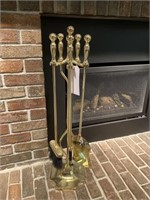 Brass Fireplace Tool Set
