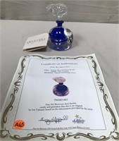 350 - ION TAMAIAN SIGNED GLASS PERFUME BOTTLE W/CO