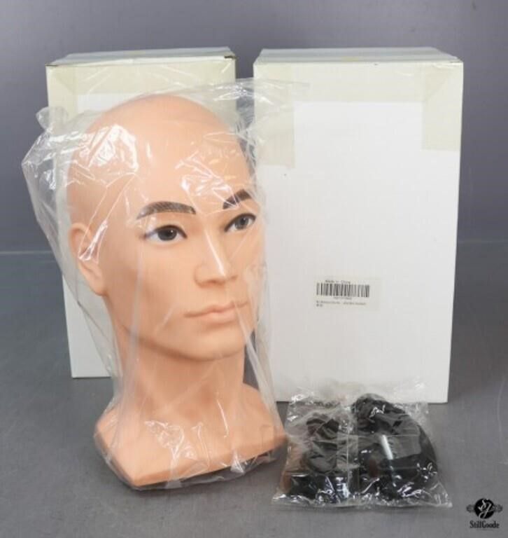 Male Mannequin Heads / 2 pc