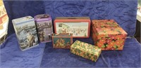 Tray Of Assorted Tins & Cardboard Boxes