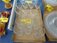 Candlewick 7 juice glasses and 6 water glasses