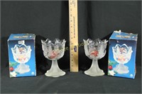 WALTHER GLASS CO CANDY DISHES