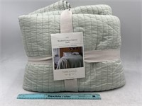 NEW Threshold King Washed Cotton Sateen Quilt