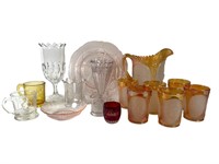 Vtg. Carnival Glass & Collectible Glassware Lot