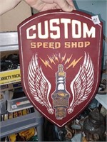 Metal Custom Speed Shop Sign