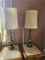 2 Heavy Brass lamps