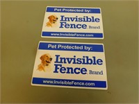 Invisble Fence Plastic Sign - 8 x 12