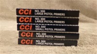 5 Boxes Large Pistol Primers# 300