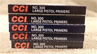 5 Boxes Large Pistol Primers # 300