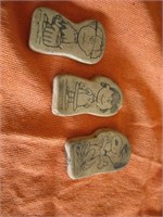 3 Peanuts characters Erasers