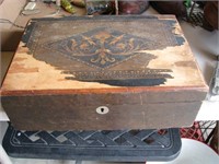 Old, Wooden keepsake box