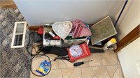 Hand Saw Therm, Garden Shovel, Paint Rollers, &