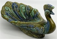 Vintage Ceramic Peacock Bowl