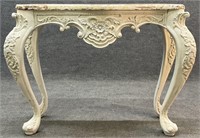 Paint Distressed Bow Front Console