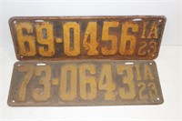 1923 IA. license plate