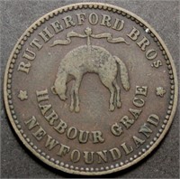 Canada NF-1 Token 1846 Rutherford Harbour Grace To