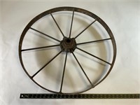 25in vintage metal wheel